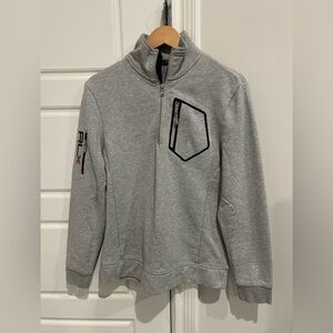 Gently used Ralph Lauren Men's Gray Zip-Up Sweater
